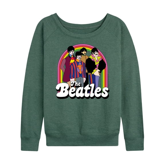The Beatles - Rainbow Yellow Submarine Group - Women's Lightweight French Terry Long Sleeve Shirt