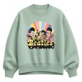 thumbnail image 1 of The Beatles - Retro Floral Women's Oversized Fleece Crew Sweatshirt, 1 of 4