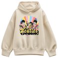 thumbnail image 1 of The Beatles - Retro Floral - Women's Oversized Fleece Hoodie Sweatshirt, 1 of 4