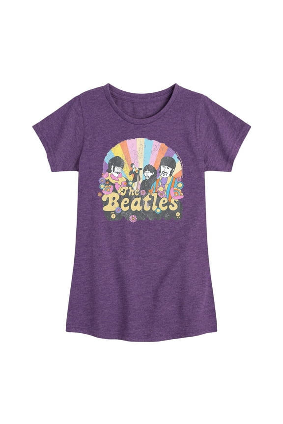 - Retro Flower Illustration - Girls Toddler And Youth Short Sleeve Graphic T-Shirt