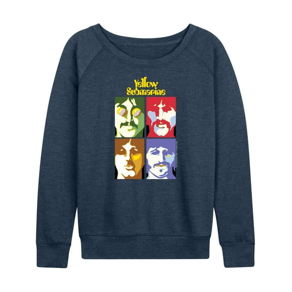 The Beatles - Seas Of Science Portraits - Women's Lightweight French Terry Long Sleeve Shirt