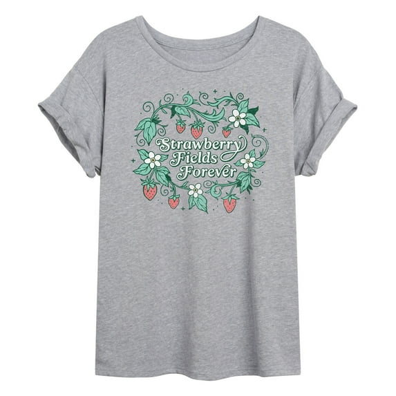 The Beatles - Strawberry Fields Forever - Women's Oversized Graphic T-Shirt