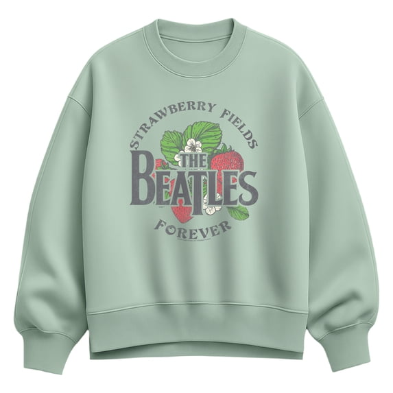 The Beatles - Strawberry Fields Women's Oversized Fleece Crew Sweatshirt