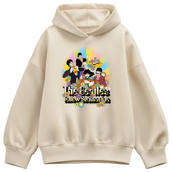 The Beatles - Submarine Flowers - Women's Oversized Fleece Hoodie Sweatshirt