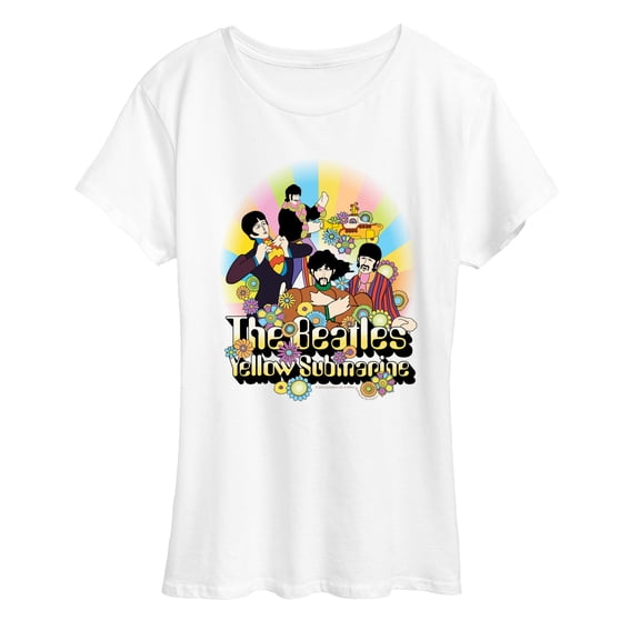 The Beatles - Submarine Flowers - Women's Short Sleeve Graphic T-Shirt