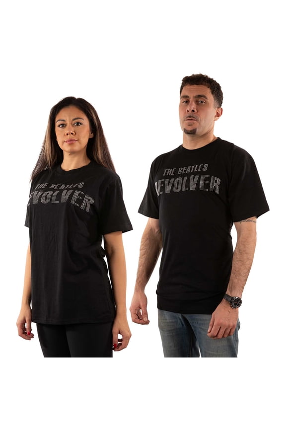 The Beatles T Shirt Revolver Diamante Logo new Official Unisex Black