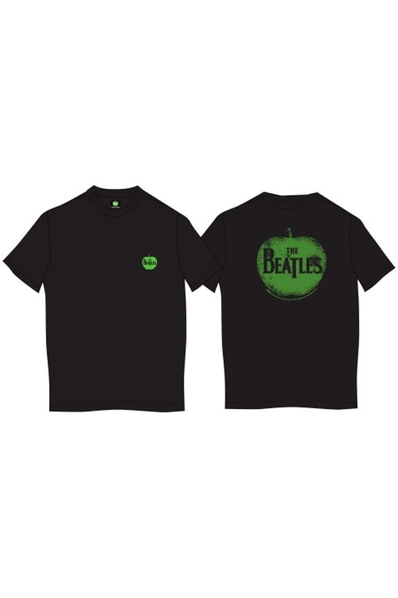 The Beatles T Shirt classic Apple Band Logo Official Mens New Black