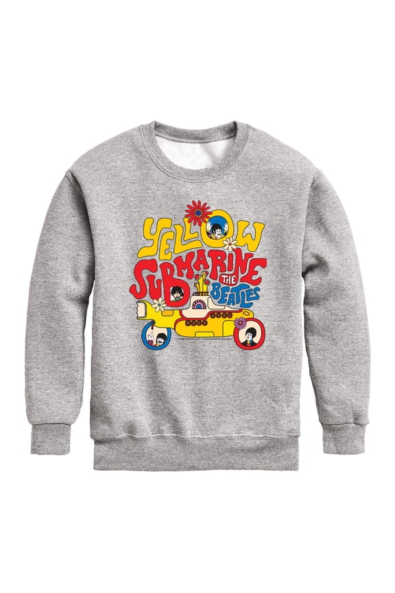 - The Beatles Yellow Submarine - Youth Boys Crew Fleece Sweatshirt