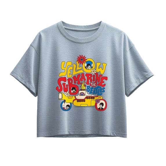 The Beatles - The Yellow Submarine Girls' Short Sleeve Boxy Graphic T-Shirt