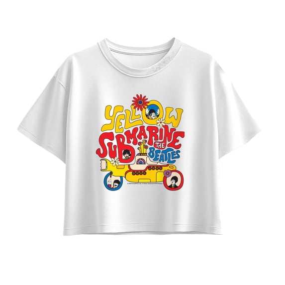 The Beatles - The Yellow Submarine Girls' Short Sleeve Boxy Graphic T-Shirt