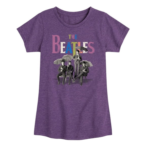 The Beatles - Umbrella Rainbow - Girls Toddler And Youth Short Sleeve Graphic T-Shirt
