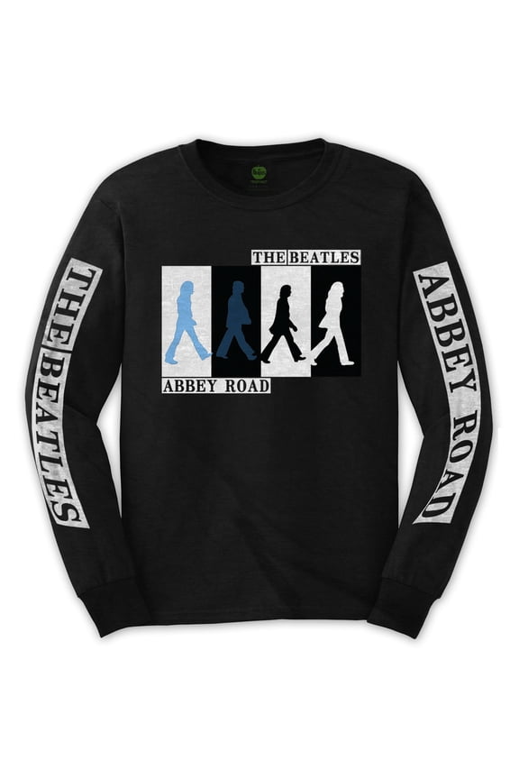 The Beatles Unisex Long Sleeve T-Shirt: Abbey Road Colours Crossing (Sleeve Print) (X-Large)
