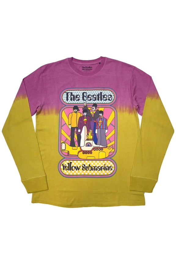 The Beatles Unisex Long Sleeve T-Shirt: Yellow Submarine Band Frame (X-Large)