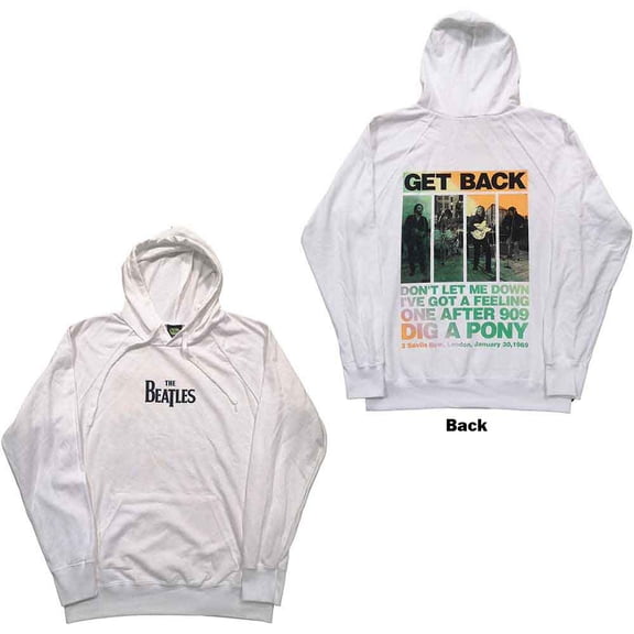 The Beatles Unisex Pullover Hoodie Sweatshirt 3 Savile Row (Back Print) (X-Large)