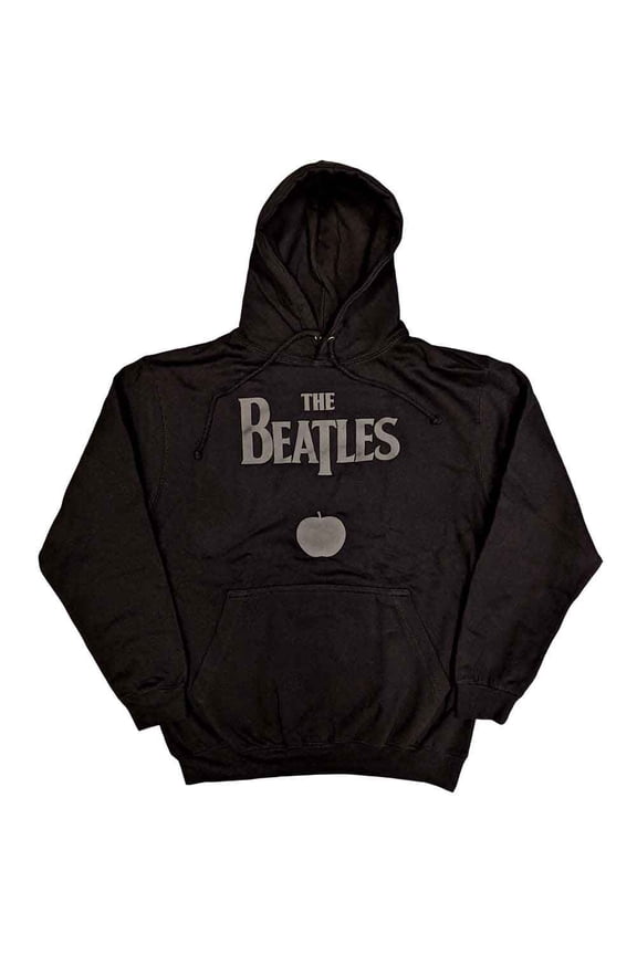 The Beatles Unisex Pullover Hoodie Sweatshirt Drop T Logo & Apple (Puff Print) (Medium)