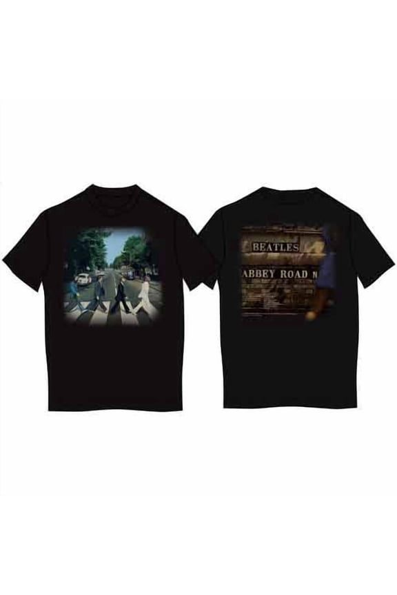 The Beatles Unisex T-Shirt Abbey Road (Back Print) (Medium)