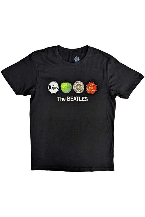 The Beatles Unisex T-Shirt: Apple & Drums (XX-Large)