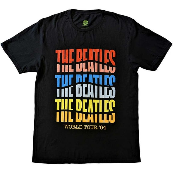The Beatles Unisex T-Shirt: Colour Wave (Large)