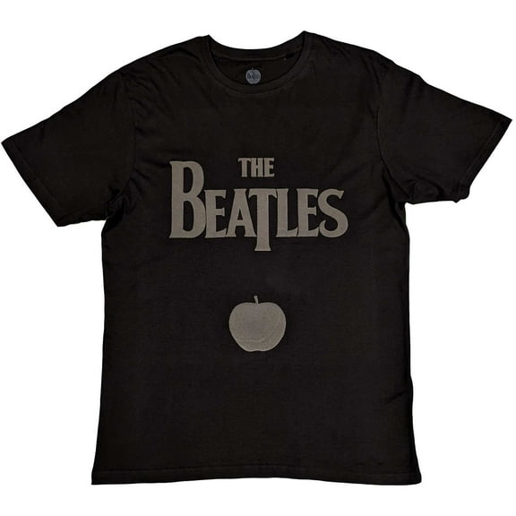 The Beatles Unisex T-Shirt Drop T Logo & Apple (Hi-Build) (Small)