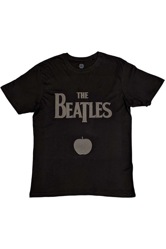 The Beatles Unisex T-Shirt Drop T Logo & Apple (Hi-Build) (XX-Large)