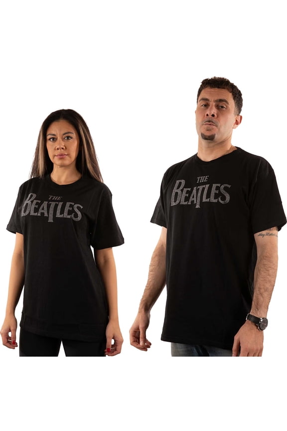 The Beatles Unisex T-Shirt Drop T Logo (Diamante) (Small)