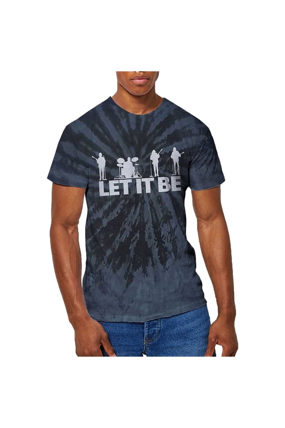 The Beatles Unisex T-Shirt Let It Be Silhouette (Wash Collection) (Medium)