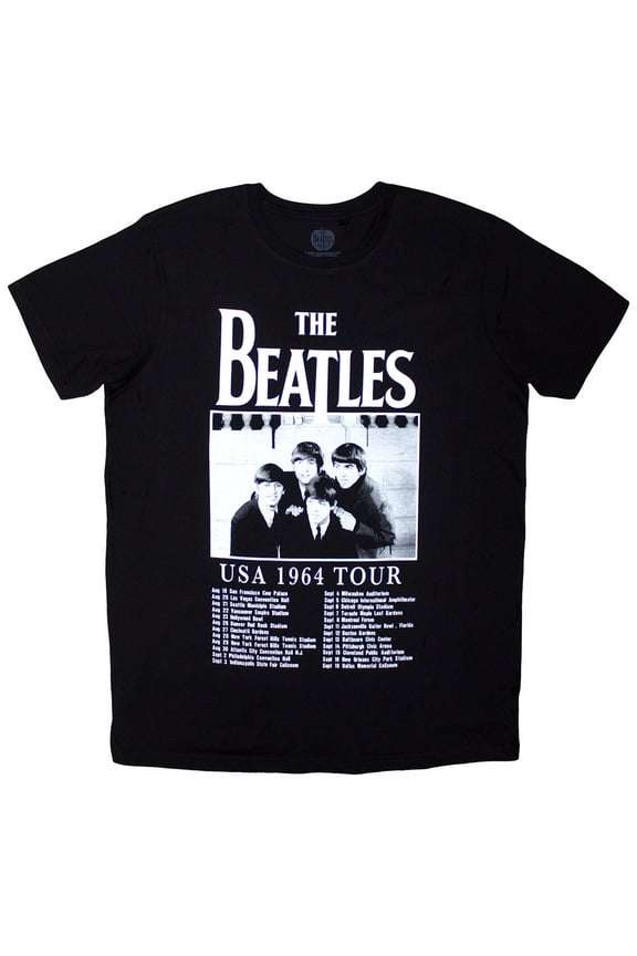 The Beatles Unisex T-Shirt Tour '64 Dates (Black)