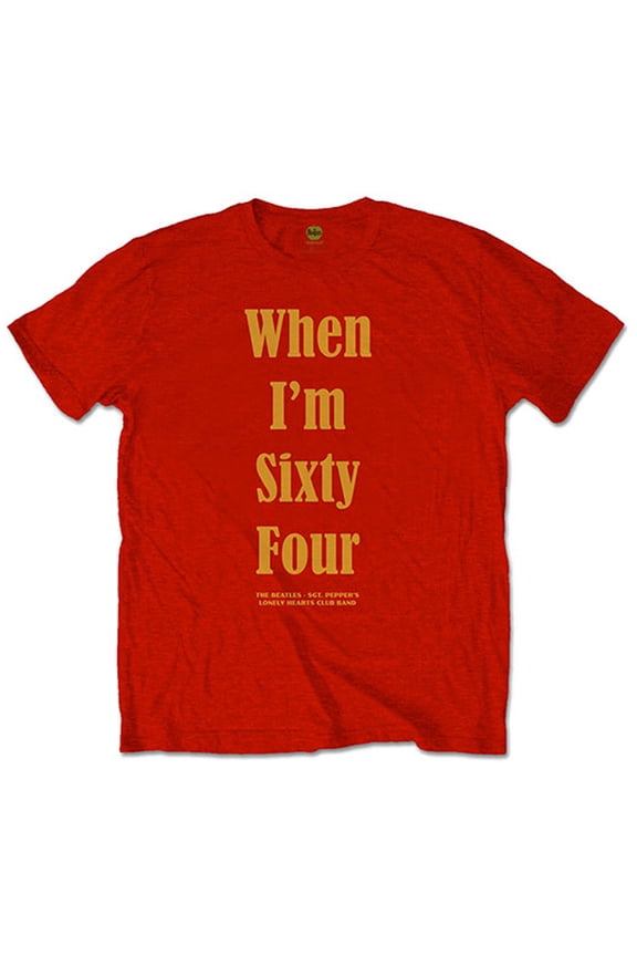 The Beatles Unisex T-Shirt When I'm Sixty Four (Back Print) (Medium)
