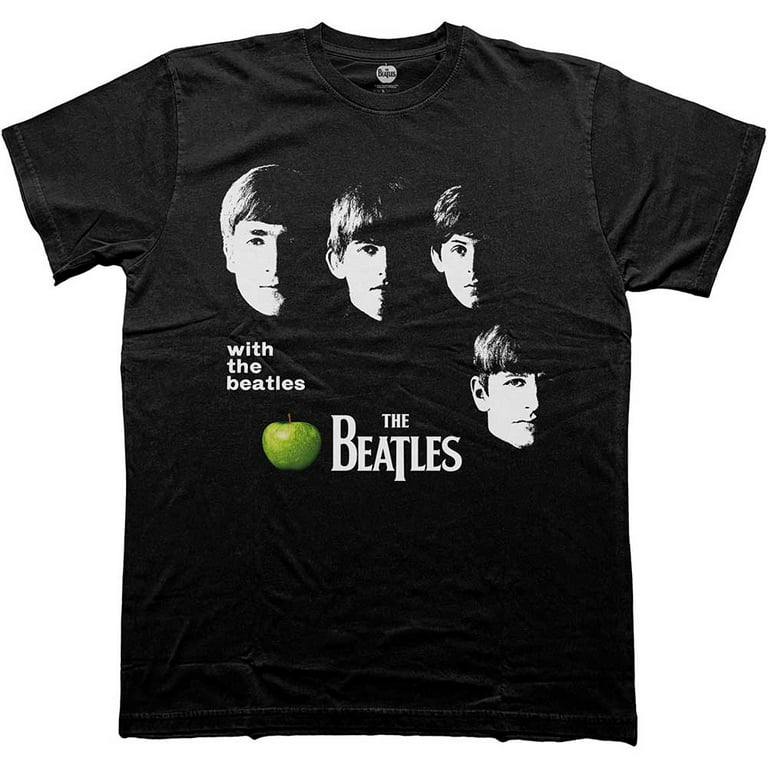 The Beatles Unisex T-Shirt: With The Beatles Apple (Medium