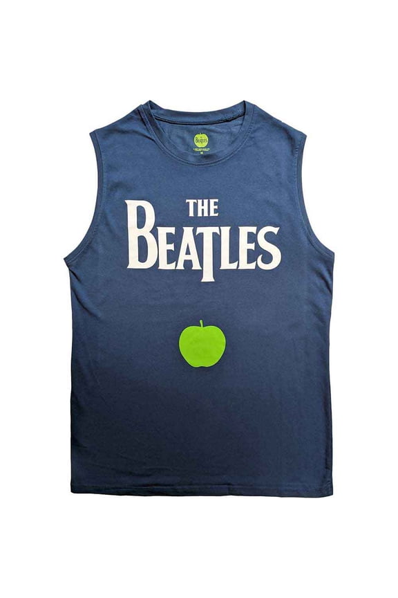 The Beatles Unisex Tank T-Shirt: Drop T Logo & Apple