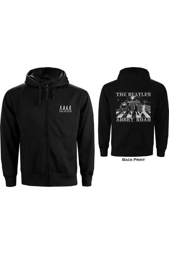 The Beatles Unisex Zipped Hoodie Sweatshirt Abbey Road (Back Print) (XX-Large)