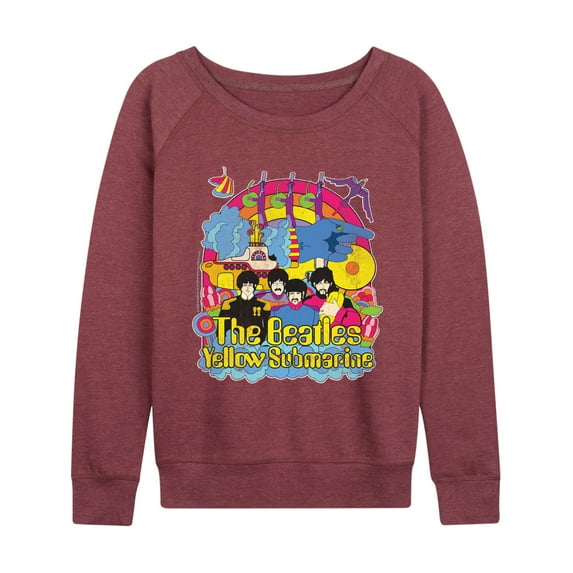 The Beatles - Vintage Yellow Submarine - Women's French Terry Long Sleeve Pullover