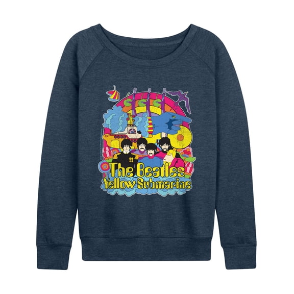 The Beatles - Vintage Yellow Submarine - Women's French Terry Long Sleeve Pullover