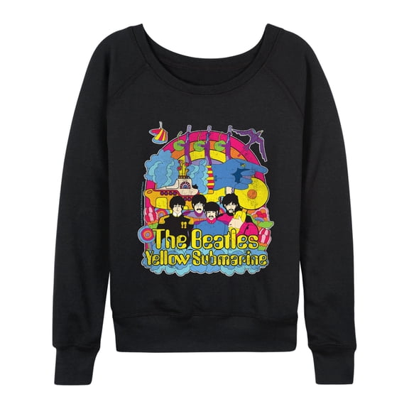 The Beatles - Vintage Yellow Submarine - Women's French Terry Long Sleeve Pullover