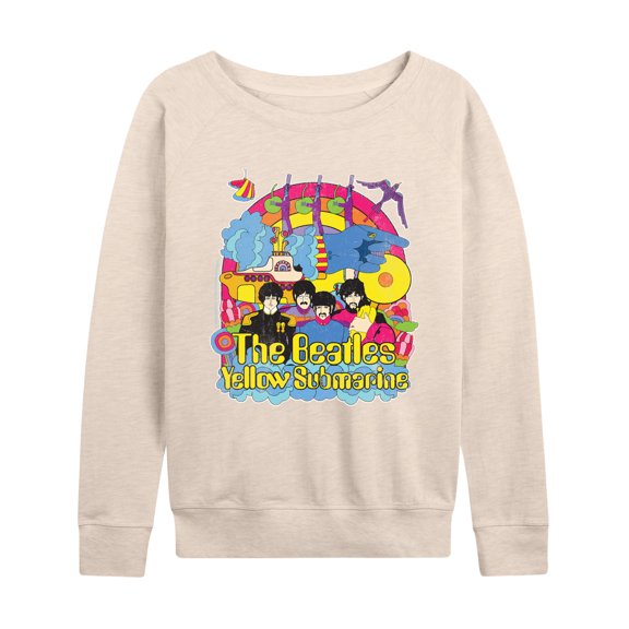 The Beatles - Vintage Yellow Submarine - Women's French Terry Long Sleeve Pullover