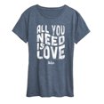 thumbnail image 1 of The Beatles - Warp Love - Women's Short Sleeve Graphic T-Shirt, 1 of 5