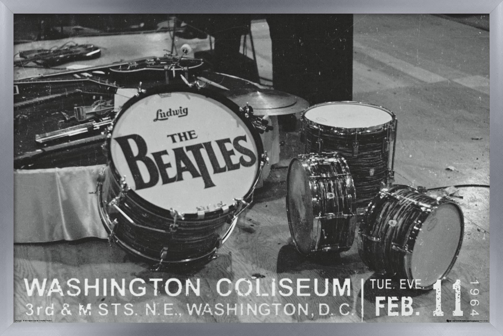 The Beatles - Washington Coliseum Wall Poster, 22.375" x 34", Framed