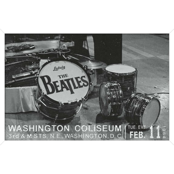 The Beatles - Washington Coliseum Wall Poster, 22.375" x 34", Framed