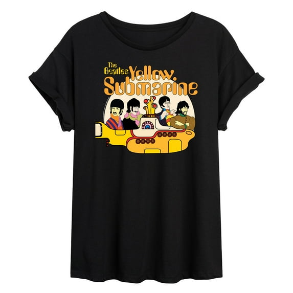 The Beatles - We All Live In A Yellow Submarine - Juniors Ideal Flowy Muscle T-Shirt