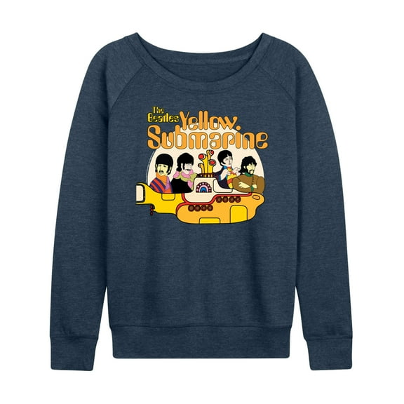 The Beatles - We All Live In A Yellow Submarine - Women's Lightweight French Terry Long Sleeve Shirt