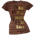 thumbnail image 1 of The Beatles Women's Juniors All You Need Is Love Foil Short Sleeve T Shirt, 1 of 1