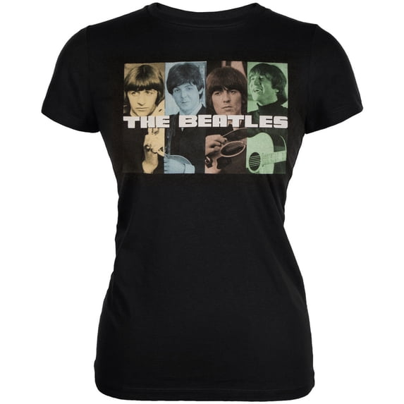 The Beatles Women's Juniors Color Squares Short Sleeve T Shirt