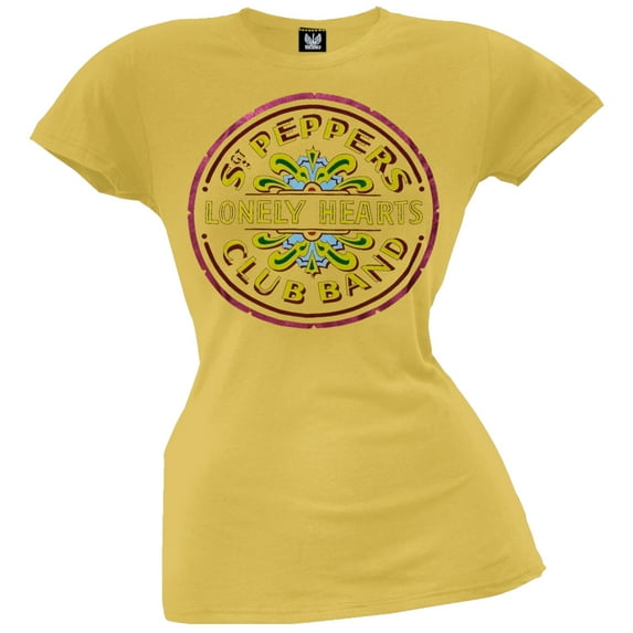 The Beatles Women's Juniors Sgt Pepper Seal Short Sleeve T Shirt