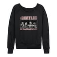 thumbnail image 1 of The Beatles - Women's Lightweight French Terry Wide Neck Long Sleeve Graphic Shirt, 1 of 6