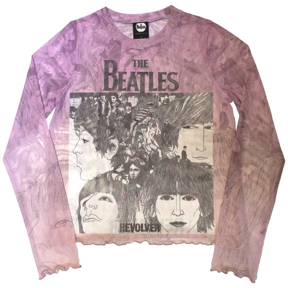 The Beatles Women's Long Sleeve T-Shirt: Revolver (Mesh) (Medium)