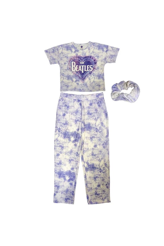 The Beatles Women's Pyjamas: Heart & Drop T Logo (Medium)