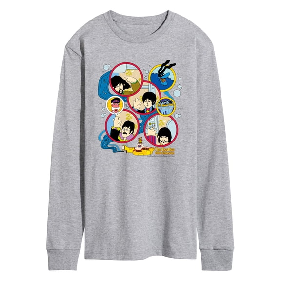The Beatles - Yellow Submarine Circles - Men's Long Sleeve Graphic T-Shirt