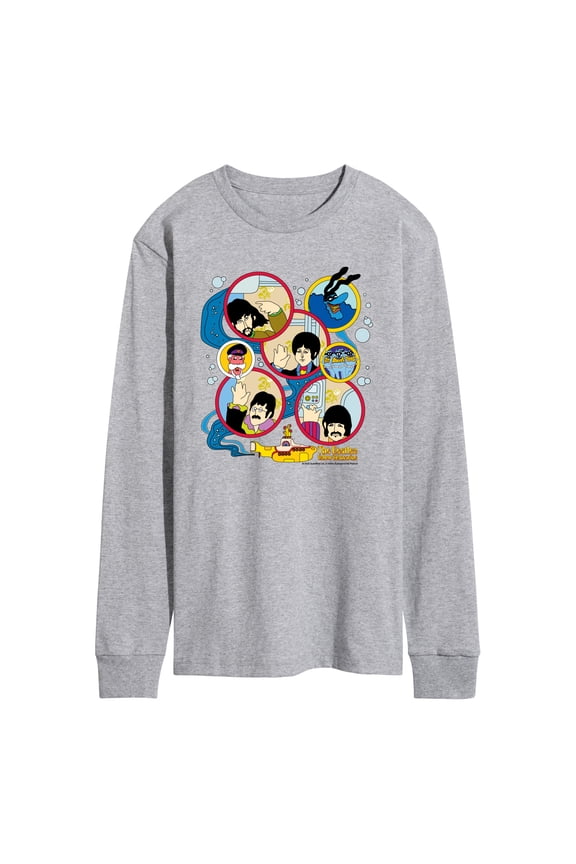 - Yellow Submarine Circles - Men's Long Sleeve Graphic T-Shirt