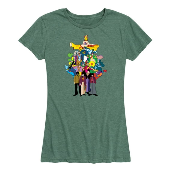 The Beatles - Yellow Submarine Collage - Women's Short Sleeve Graphic T-Shirt