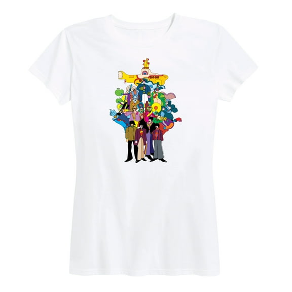 The Beatles - Yellow Submarine Collage - Women's Short Sleeve Graphic T-Shirt